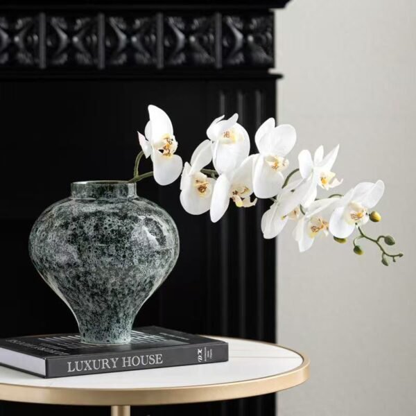 High-end vintage hand-painted kiln-changed ceramic vase