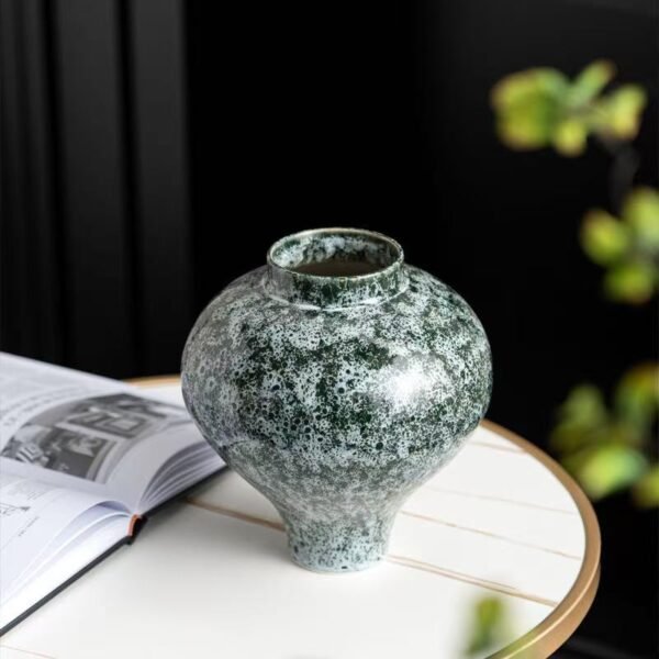 High-end vintage hand-painted kiln-changed ceramic vase - Image 2