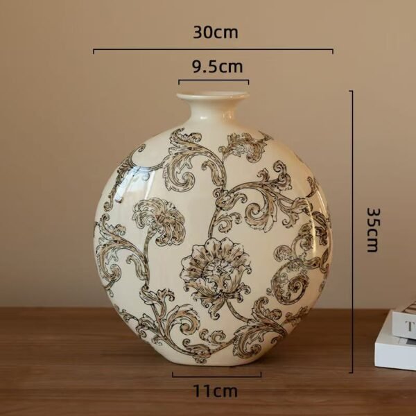 Song Dynasty Aesthetic Ink Flower Porcelain Vase Ornaments - Image 3