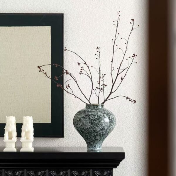 High-end vintage hand-painted kiln-changed ceramic vase - Image 3